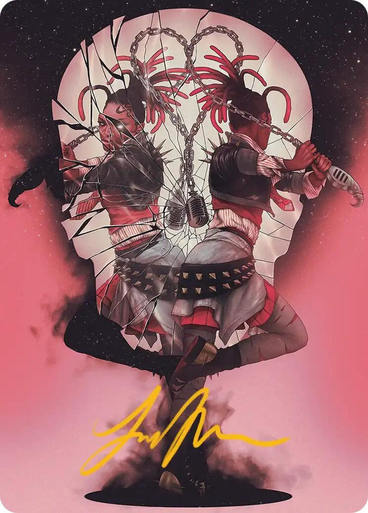 Image for Face Yourself Art Card (Gold-Stamped Signature) [Art Series: Reality Fracture] (ASFRA) - Magic: The Gathering