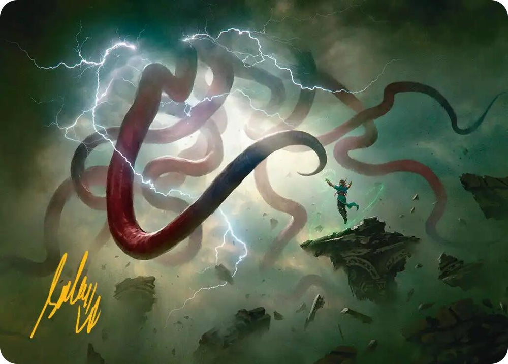 Image for Omnipresence Art Card (Gold-Stamped Signature) [Art Series: Reality Fracture] (ASFRA) - Magic: The Gathering
