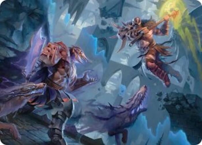 Image for Garruk, Veiled Butcher // Garruk, Curse Breaker Art Card [Art Series: Reality Fracture] (ASFRA) - Magic: The Gathering