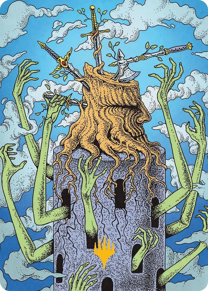 Image for Flourishing Grapple Art Card (Gold-Stamped) [Art Series: Reality Fracture] (ASFRA) - Magic: The Gathering