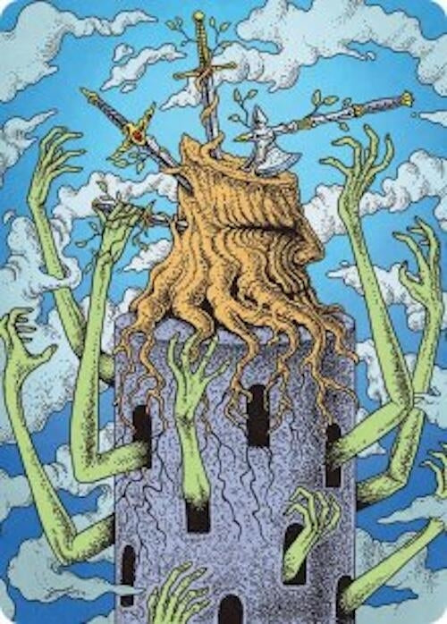 Image for Flourishing Grapple Art Card [Art Series: Reality Fracture] (ASFRA) - Magic: The Gathering