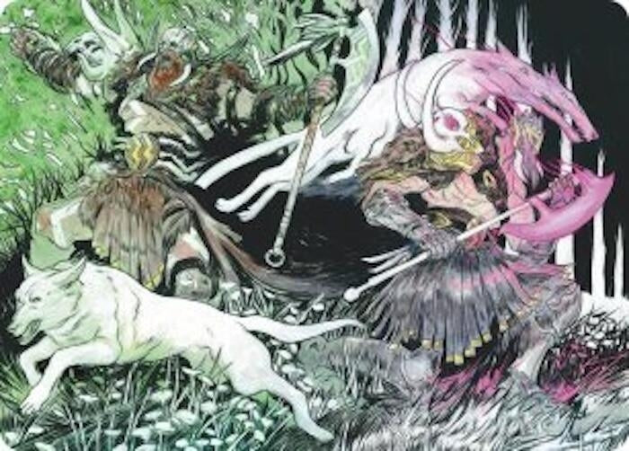 Image for Ferocity of the Hunt Art Card [Art Series: Reality Fracture] (ASFRA) - Magic: The Gathering