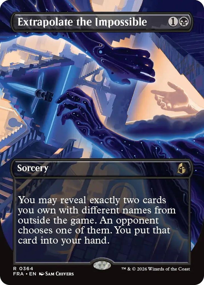 Image for Extrapolate the Impossible (Borderless) (364) [Reality Fracture] (FRA) - Magic: The Gathering