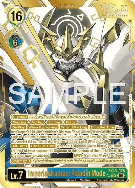 Image for Imperialdramon: Paladin Mode (Rare Pull) [Chivalrous XIII] (EX-13) - Digimon Card Game