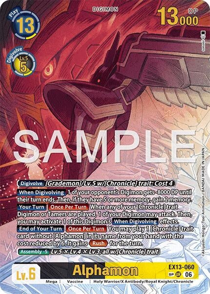 Image for Alphamon (SP) [Chivalrous XIII] (EX-13) - Digimon Card Game