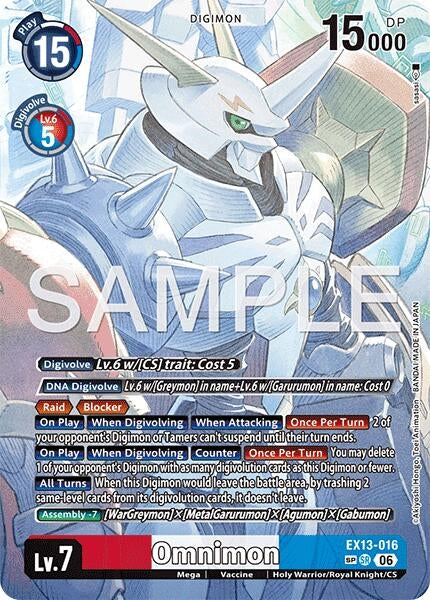 Image for Omnimon (SP) [Chivalrous XIII] (EX-13) - Digimon Card Game