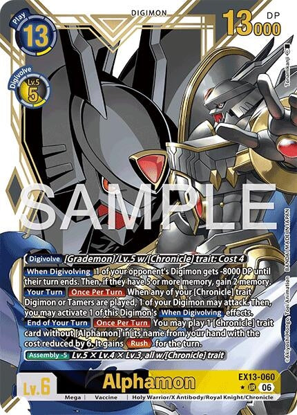 Image for Alphamon (Alternate Art) [Chivalrous XIII] (EX-13) - Digimon Card Game