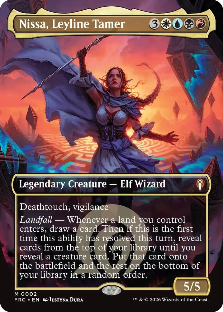 Image for Nissa, Leyline Tamer (Borderless) [Commander: Reality Fracture] (FRC) - Magic: The Gathering