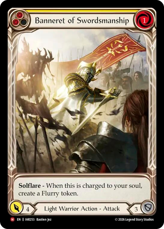 Image for Banneret of Swordsmanship (Extended Art) [Usurp the Shadow Throne] (IAR) - Flesh and Blood TCG