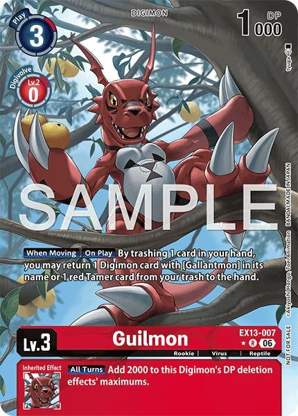 Image for Guilmon (Extended Art) [Chivalrous XIII] (EX-13) - Digimon Card Game