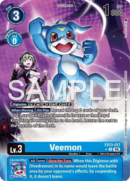 Image for Veemon (Extended Art) [Chivalrous XIII] (EX-13) - Digimon Card Game