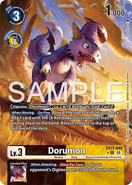 Image for Dorumon (Extended Art) [Chivalrous XIII] (EX-13) - Digimon Card Game