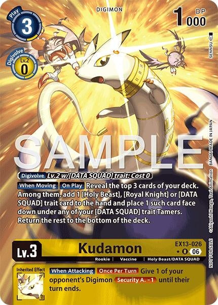 Image for Kudamon (Extended Art) [Chivalrous XIII] (EX-13) - Digimon Card Game