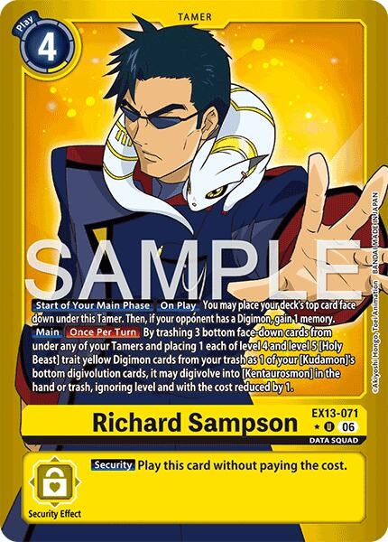 Image for Richard Sampson (Limited Foil) [Chivalrous XIII] (EX-13) - Digimon Card Game