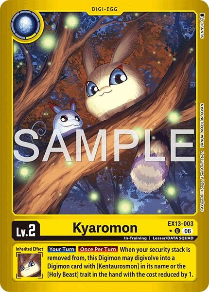 Image for Kyaromon (Limited Foil) [Chivalrous XIII] (EX-13) - Digimon Card Game