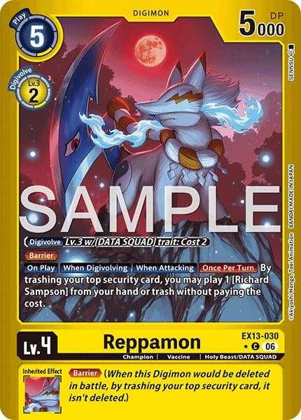 Image for Reppamon (Limited Foil) [Chivalrous XIII] (EX-13) - Digimon Card Game