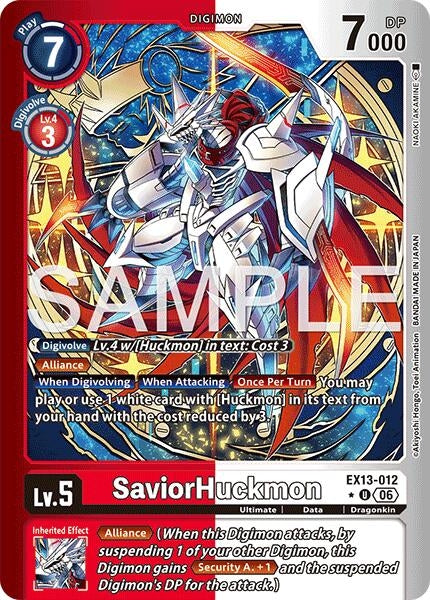 Image for SaviorHuckmon (Limited Foil) [Chivalrous XIII] (EX-13) - Digimon Card Game