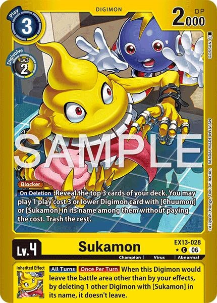 Image for Sukamon (Limited Foil) [Chivalrous XIII] (EX-13) - Digimon Card Game