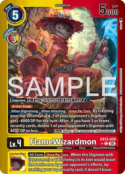 Image for FlameWizardmon (Limited Foil) [Chivalrous XIII] (EX-13) - Digimon Card Game