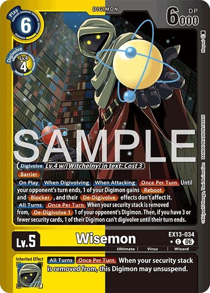 Image for Wisemon (Limited Foil) [Chivalrous XIII] (EX-13) - Digimon Card Game