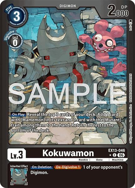 Image for Kokuwamon (Limited Foil) [Chivalrous XIII] (EX-13) - Digimon Card Game