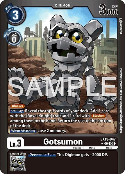 Image for Gotsumon (Limited Foil) [Chivalrous XIII] (EX-13) - Digimon Card Game