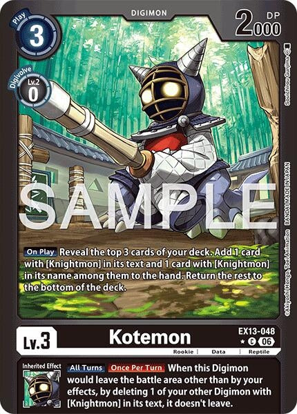 Image for Kotemon (Limited Foil) [Chivalrous XIII] (EX-13) - Digimon Card Game