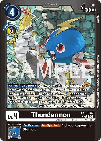 Image for Thundermon (Limited Foil) [Chivalrous XIII] (EX-13) - Digimon Card Game