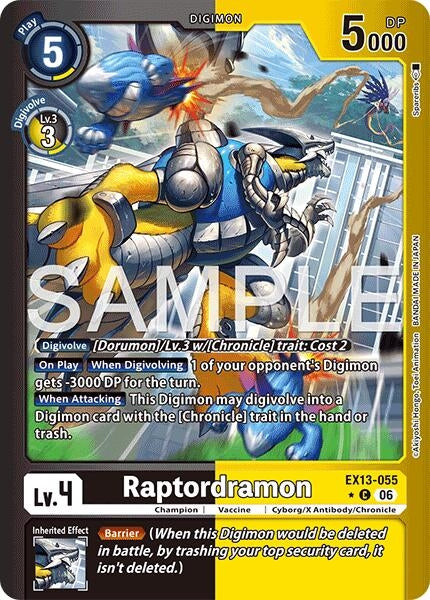 Image for Raptordramon (Limited Foil) [Chivalrous XIII] (EX-13) - Digimon Card Game