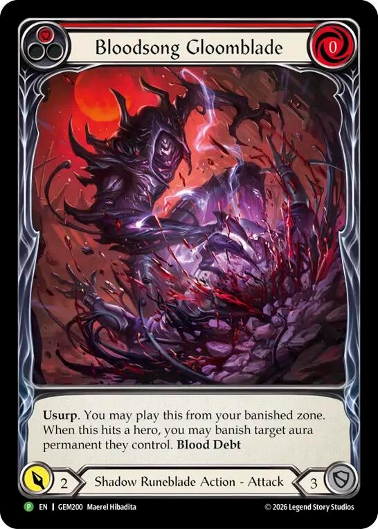 Image for Bloodsong Gloomblade [GEM Pack 6] (GEM) - Flesh and Blood TCG