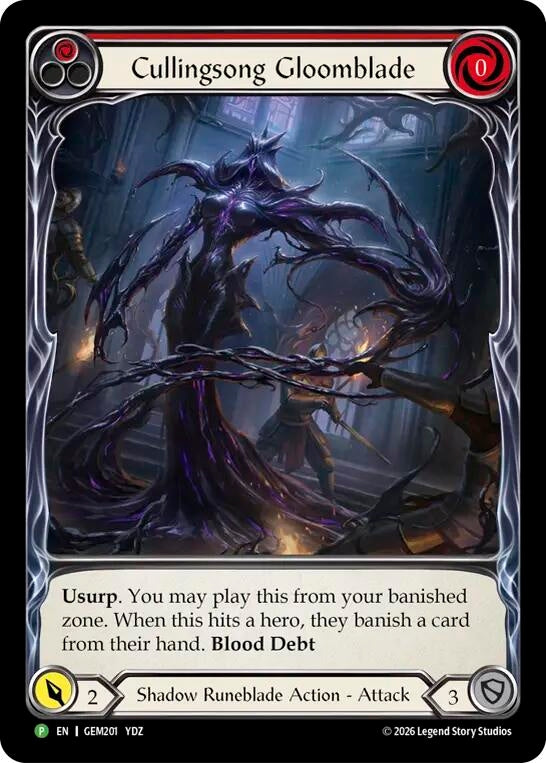 Image for Cullingsong Gloomblade [GEM Pack 6] (GEM) - Flesh and Blood TCG