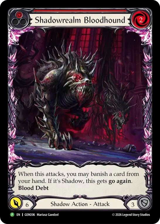 Image for Shadowrealm Bloodhound [GEM Pack 6] (GEM) - Flesh and Blood TCG
