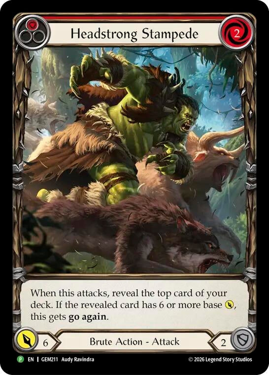 Image for Headstrong Stampede [GEM Pack 6] (GEM) - Flesh and Blood TCG