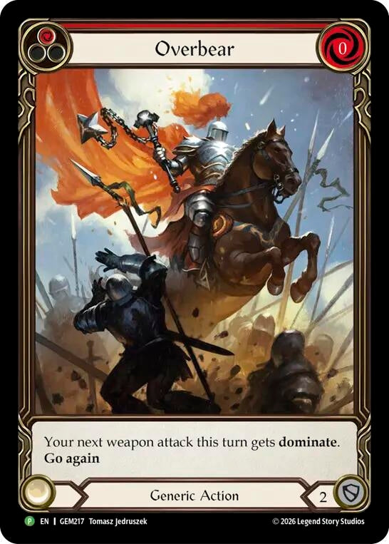 Image for Overbear [GEM Pack 6] (GEM) - Flesh and Blood TCG