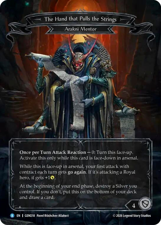 Image for The Hand that Pulls the Strings [GEM Pack 6] (GEM) - Flesh and Blood TCG