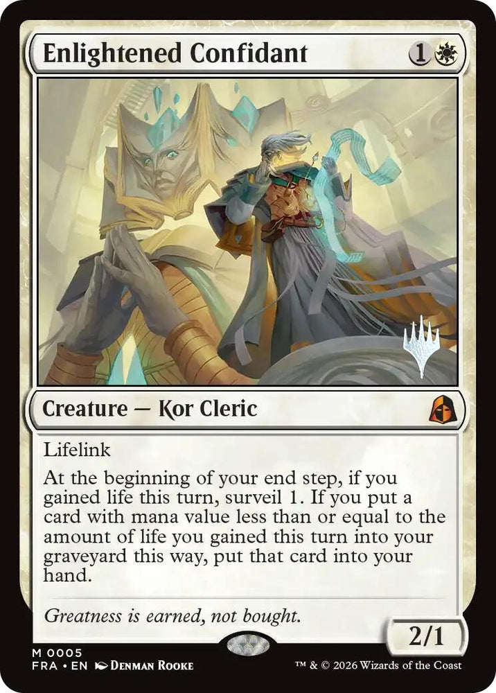Image for Enlightened Confidant [Promo Pack: Reality Fracture] (PPFRA) - Magic: The Gathering
