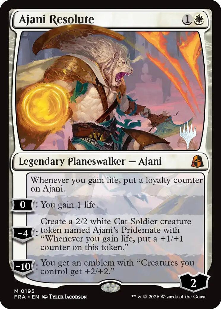 Image for Ajani Resolute [Promo Pack: Reality Fracture] (PPFRA) - Magic: The Gathering