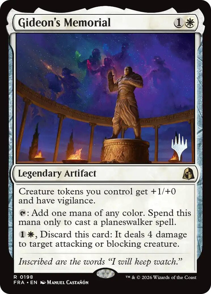 Image for Gideon's Memorial [Promo Pack: Reality Fracture] (PPFRA) - Magic: The Gathering