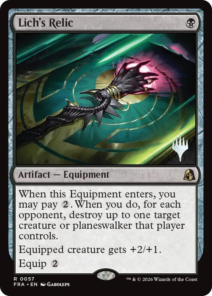 Image for Lich's Relic [Promo Pack: Reality Fracture] (PPFRA) - Magic: The Gathering