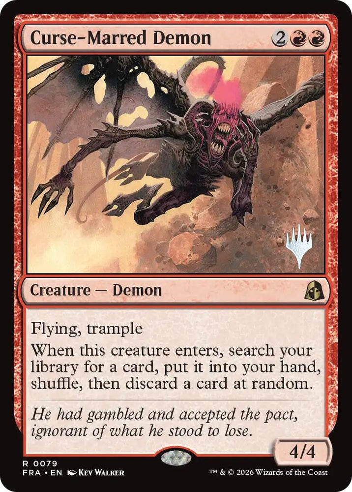 Image for Curse-Marred Demon [Promo Pack: Reality Fracture] (PPFRA) - Magic: The Gathering