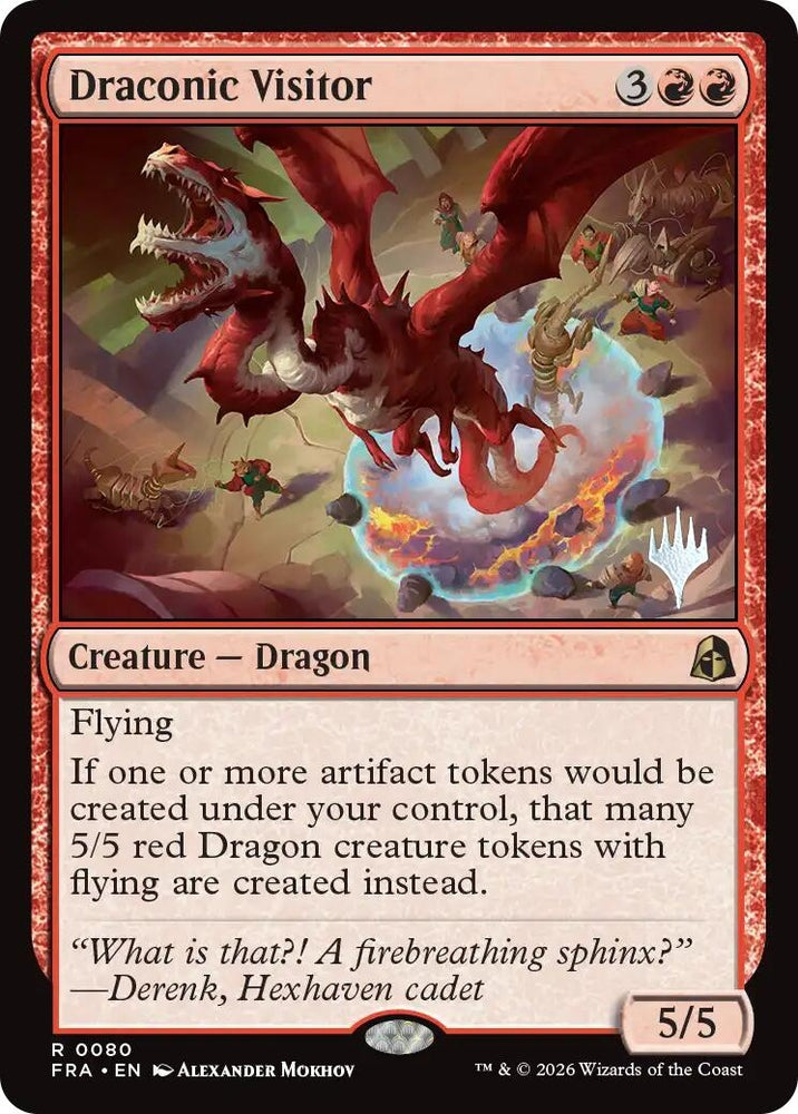 Image for Draconic Visitor [Promo Pack: Reality Fracture] (PPFRA) - Magic: The Gathering