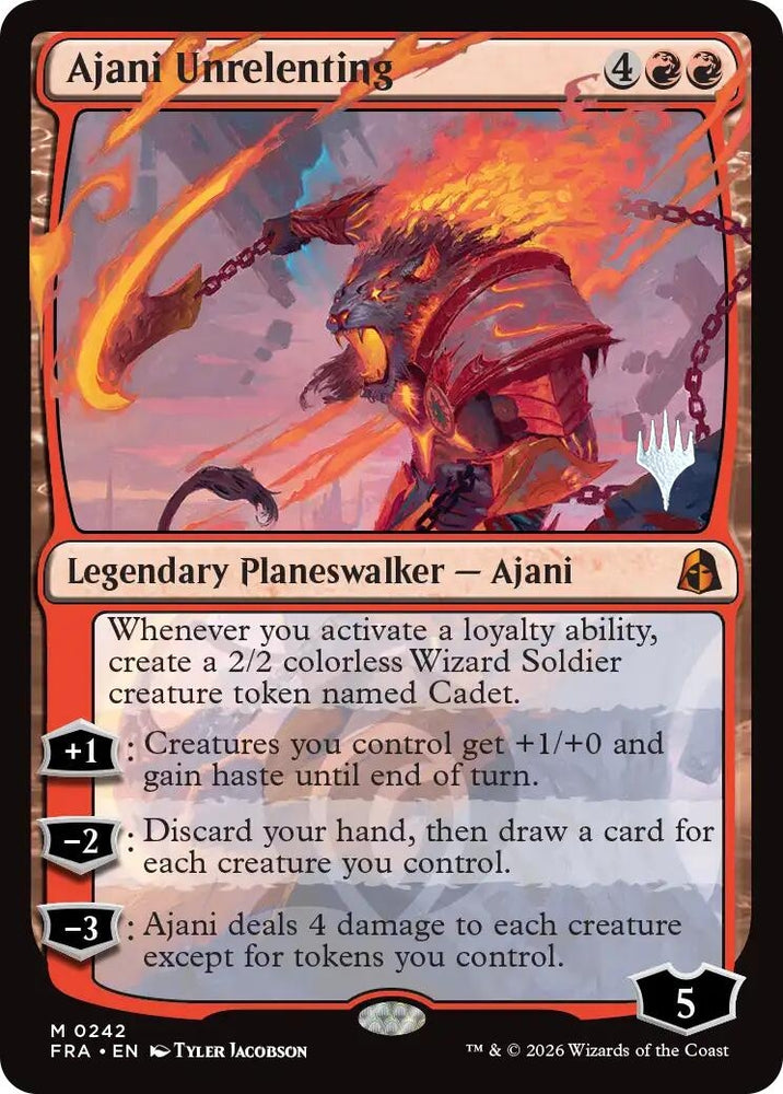 Image for Ajani Unrelenting [Promo Pack: Reality Fracture] (PPFRA) - Magic: The Gathering