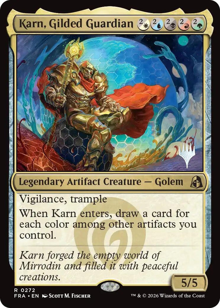 Image for Karn, Gilded Guardian [Promo Pack: Reality Fracture] (PPFRA) - Magic: The Gathering