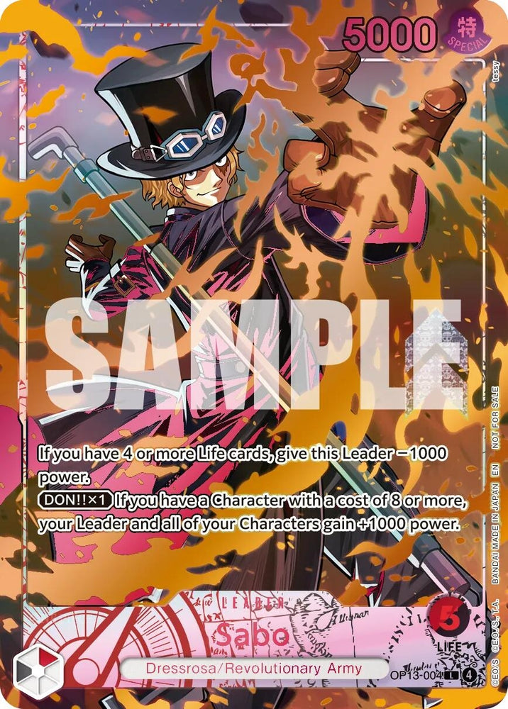 Image for Sabo (Flame-Flame Fruit Coliseum) [One Piece Promotion Cards] (OP-PR) - One Piece Card Game