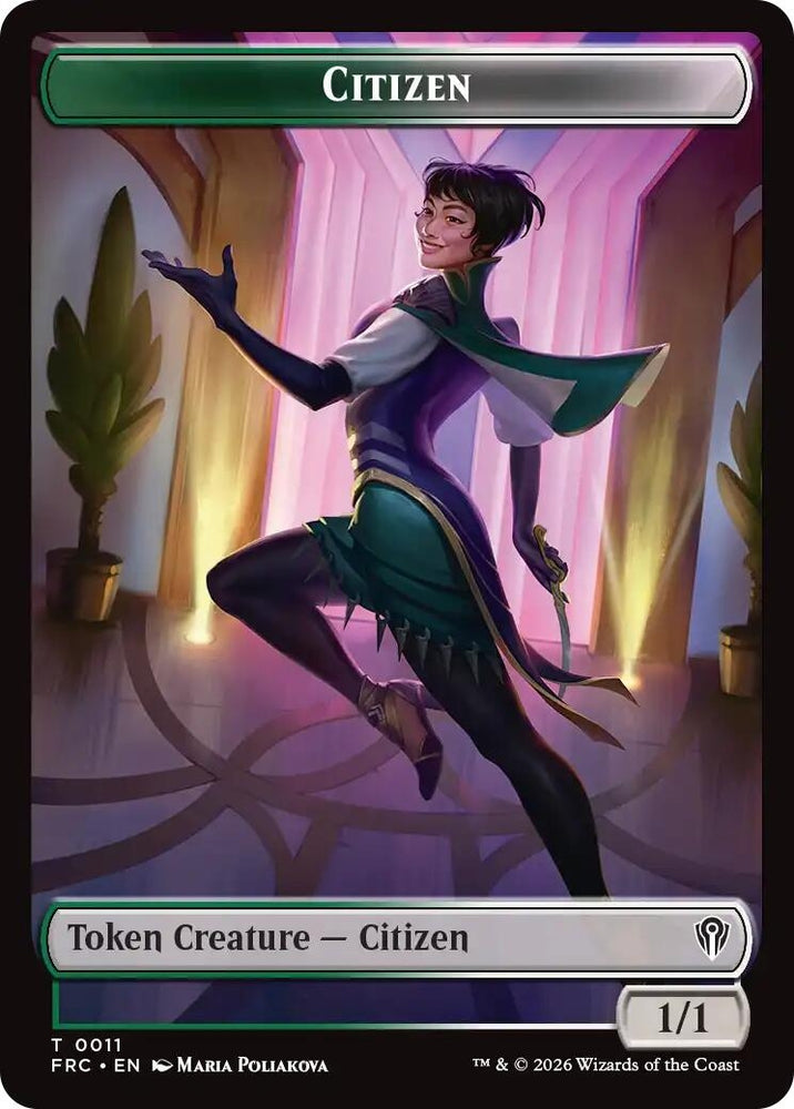 Image for Citizen // The Monarch Double-Sided Token [Commander: Reality Fracture] (FRC) - Magic: The Gathering