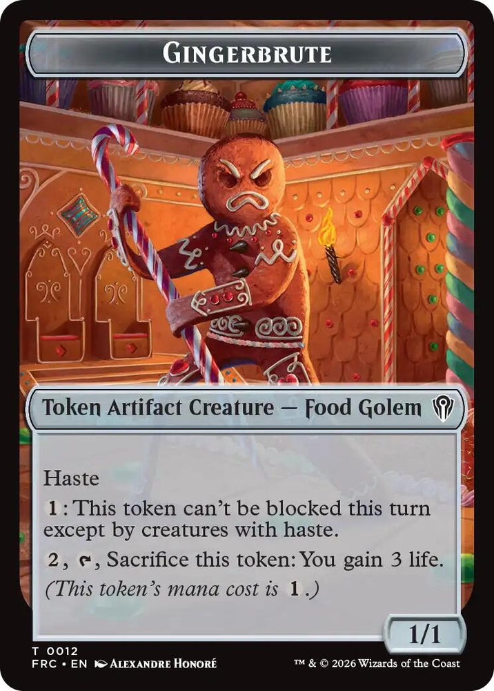 Image for Gingerbrute // Myr Double-Sided Token [Commander: Reality Fracture] (FRC) - Magic: The Gathering