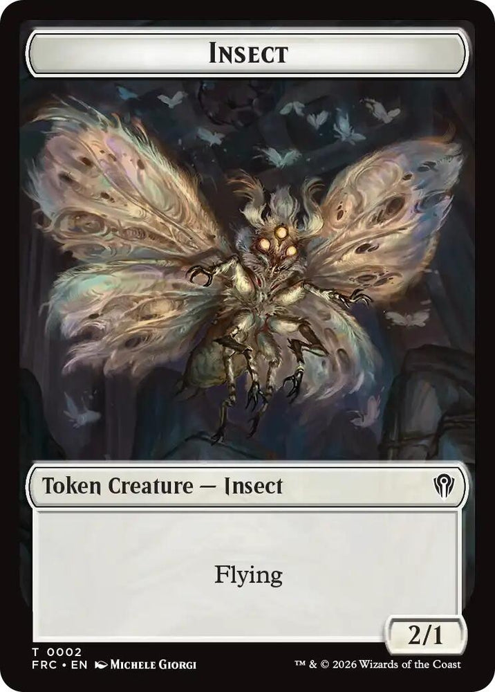 Image for Insect // Rogue Double-Sided Token [Commander: Reality Fracture] (FRC) - Magic: The Gathering