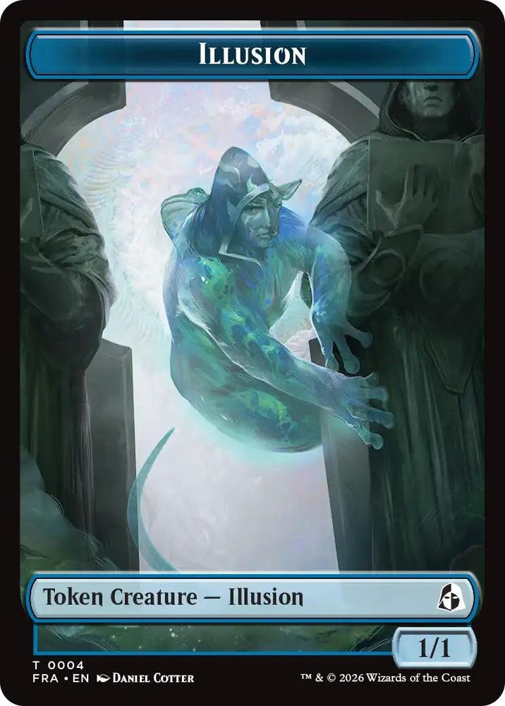 Image for Illusion // Jace Double-Sided Token [Reality Fracture] (FRA) - Magic: The Gathering