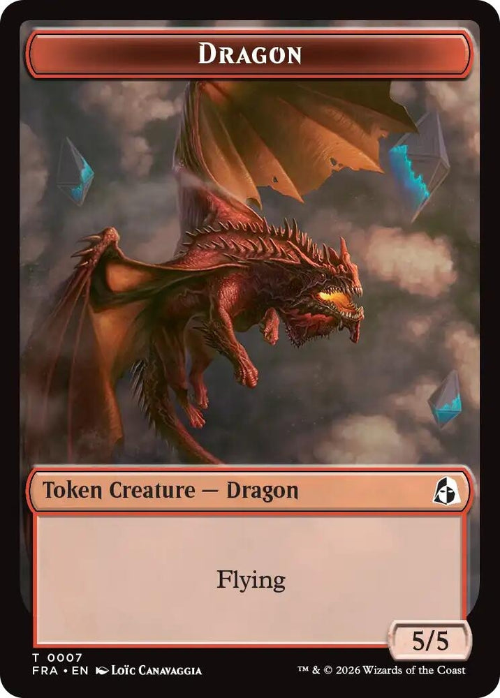 Image for Dragon // Forest Tentacle Double-Sided Token [Reality Fracture] (FRA) - Magic: The Gathering
