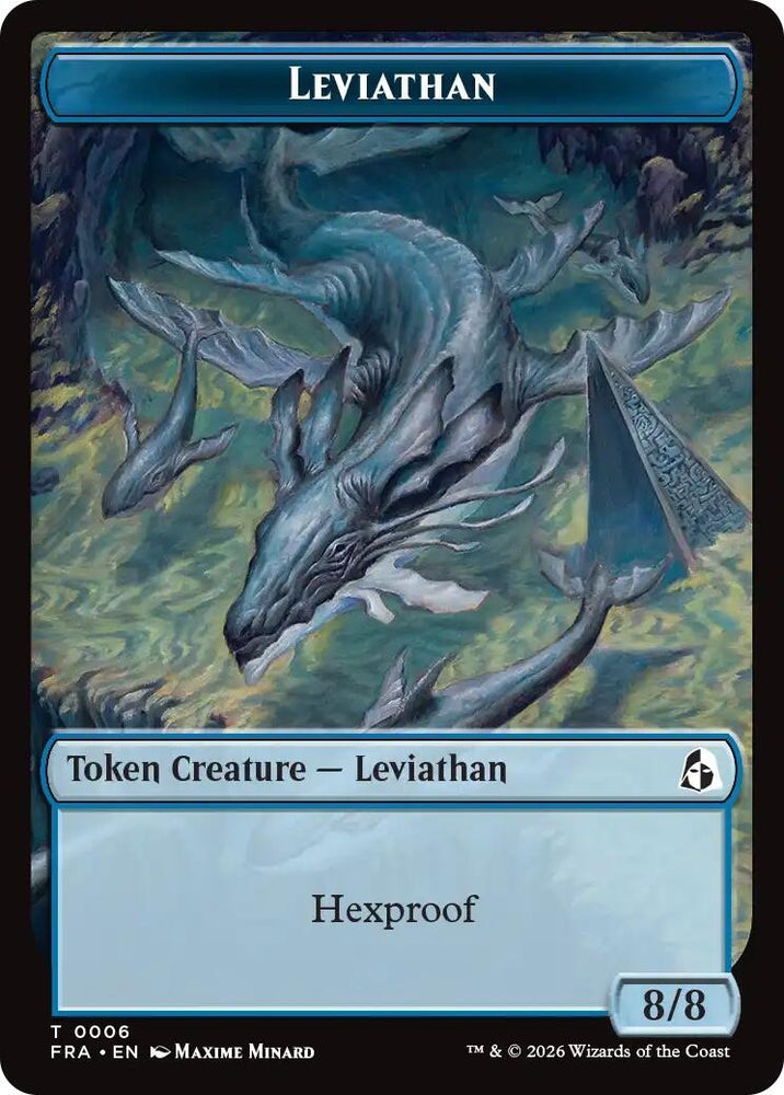 Image for Leviathan // Beast Double-Sided Token [Reality Fracture] (FRA) - Magic: The Gathering